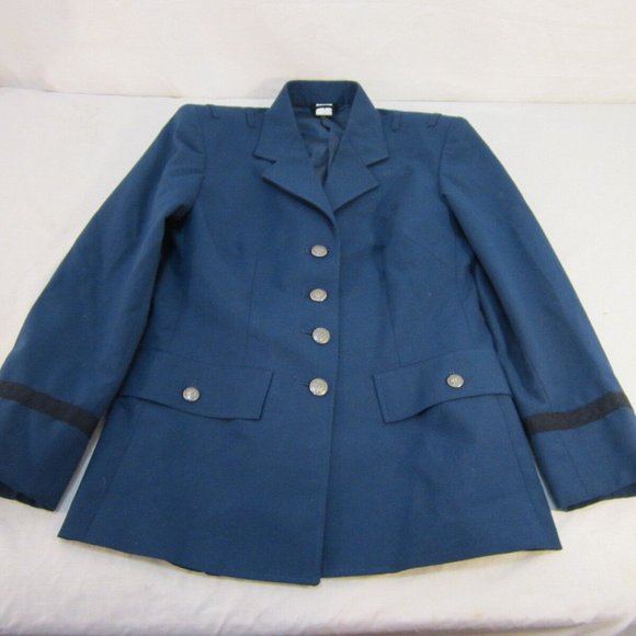 AIR FORCE WOMEN'S SERVICE DRESS TOP 06R BLACK STRIPE AROUND CUFFS MG 364
